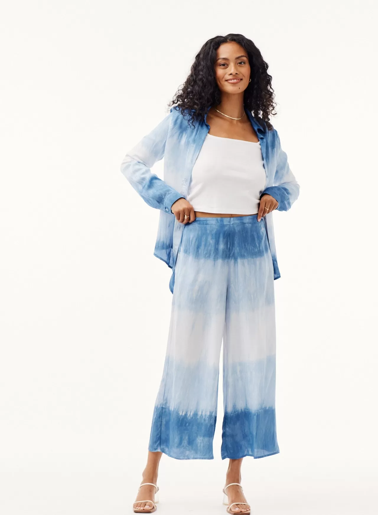 Bella Dahl Pants^Flowy Tie-Dye Wide Leg Pants- Mykonos Stripe Dye