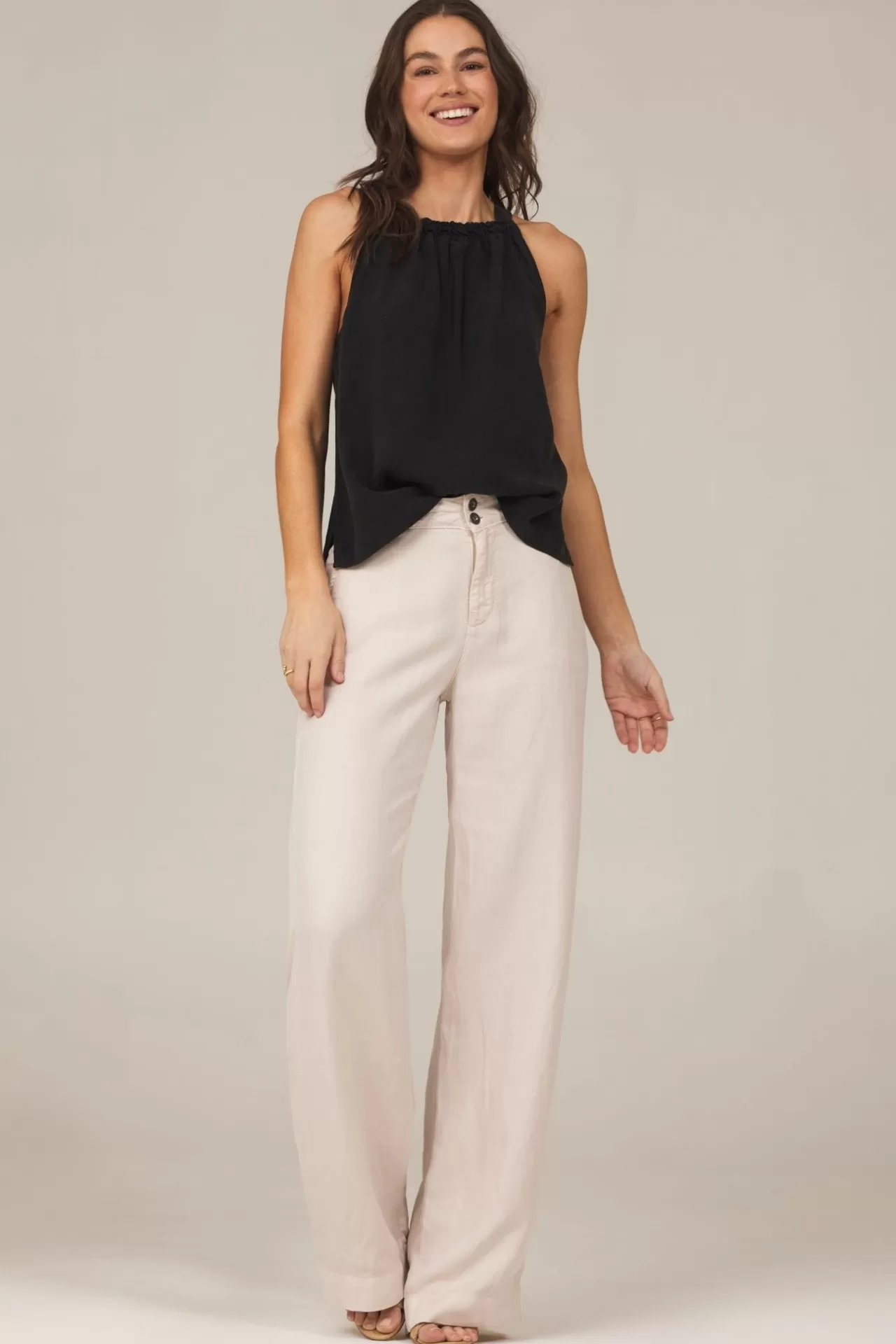 Bella Dahl Pants^Harper Linen High Waist Jean - Soft Flax