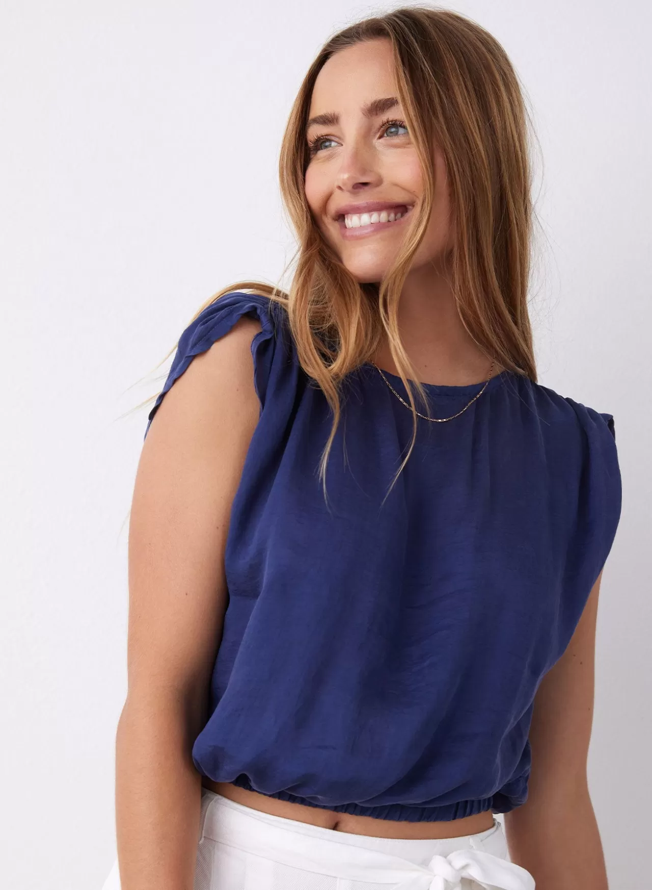 Bella Dahl Sleeveless^Keyhole Back Tencel Tee - Summer Night
