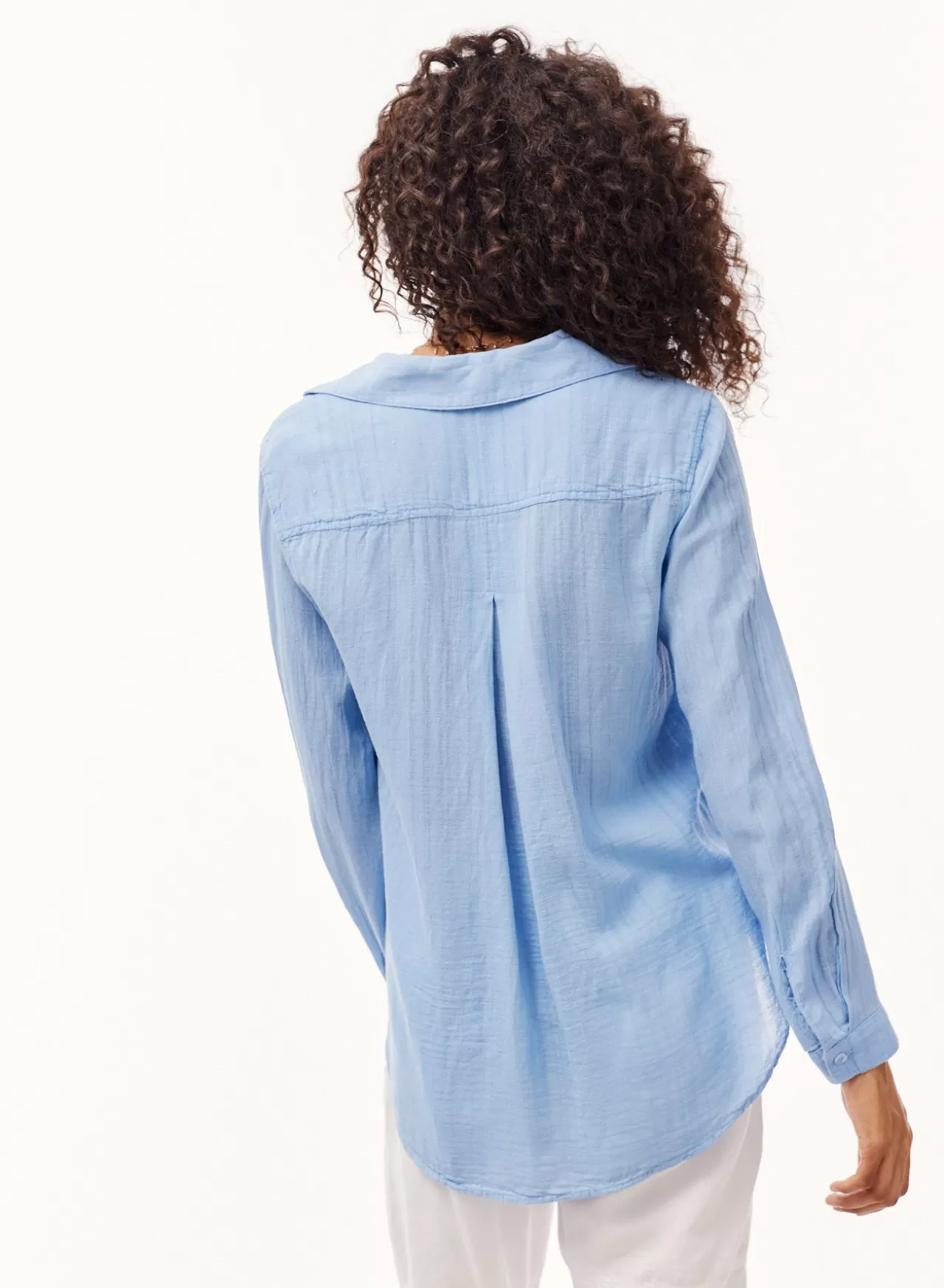 Bella Dahl Long Sleeve^Long Sleeve Classic Button Down - Blue Bay