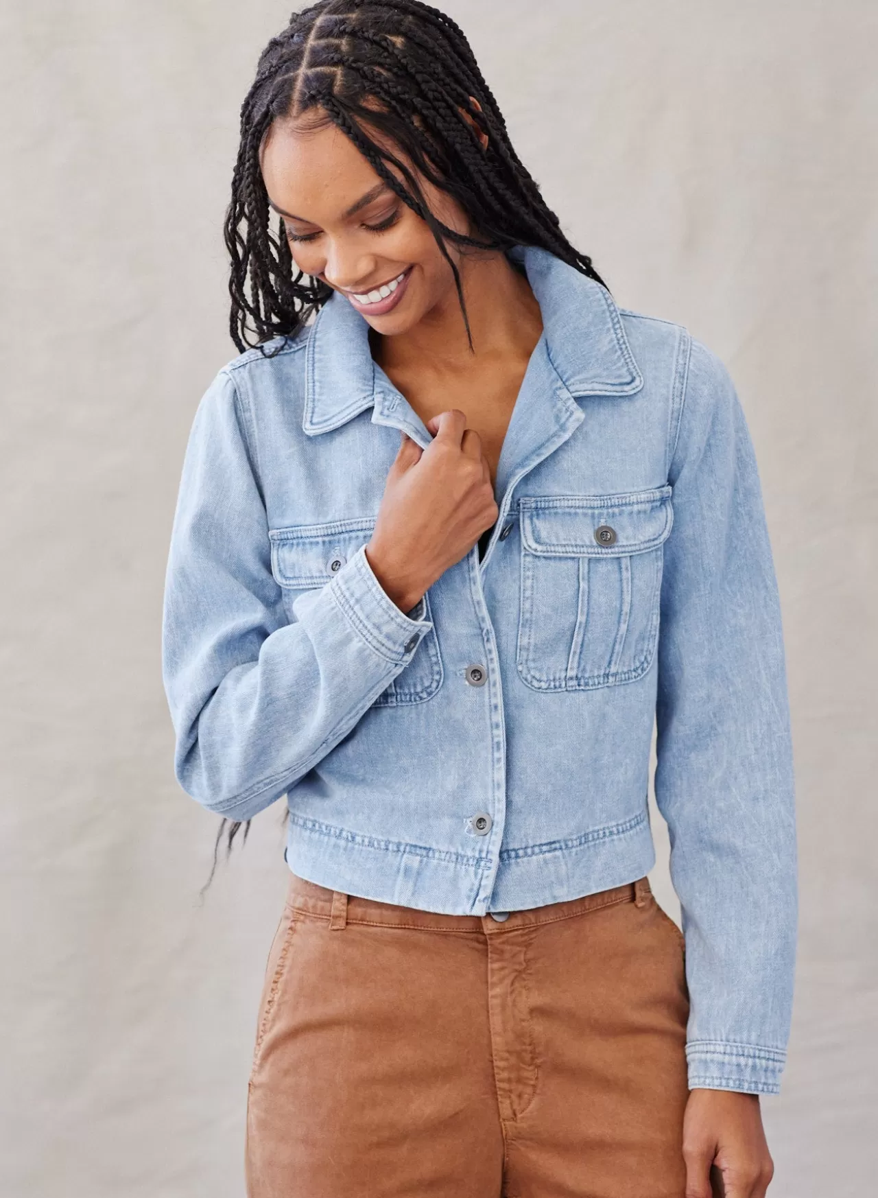 Bella Dahl Sweaters & Jackets^Max Flap Pocket Utility Jacket - Indigo Pebble Wash