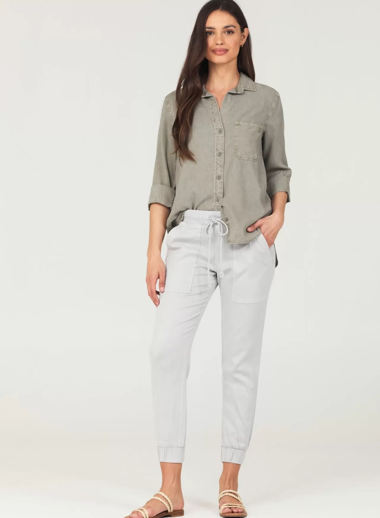 Bella Dahl Pants^Pocket Jogger - Foggy Sky