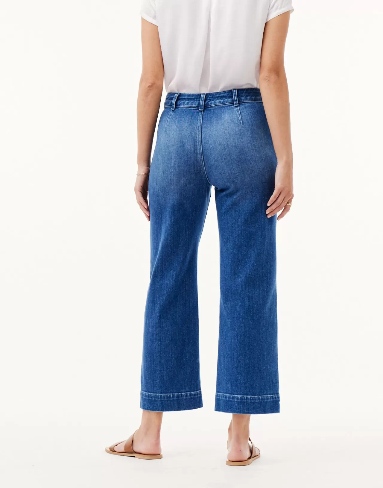 Bella Dahl Pants^Sadie Wide Leg Crop - Blue Lake Wash
