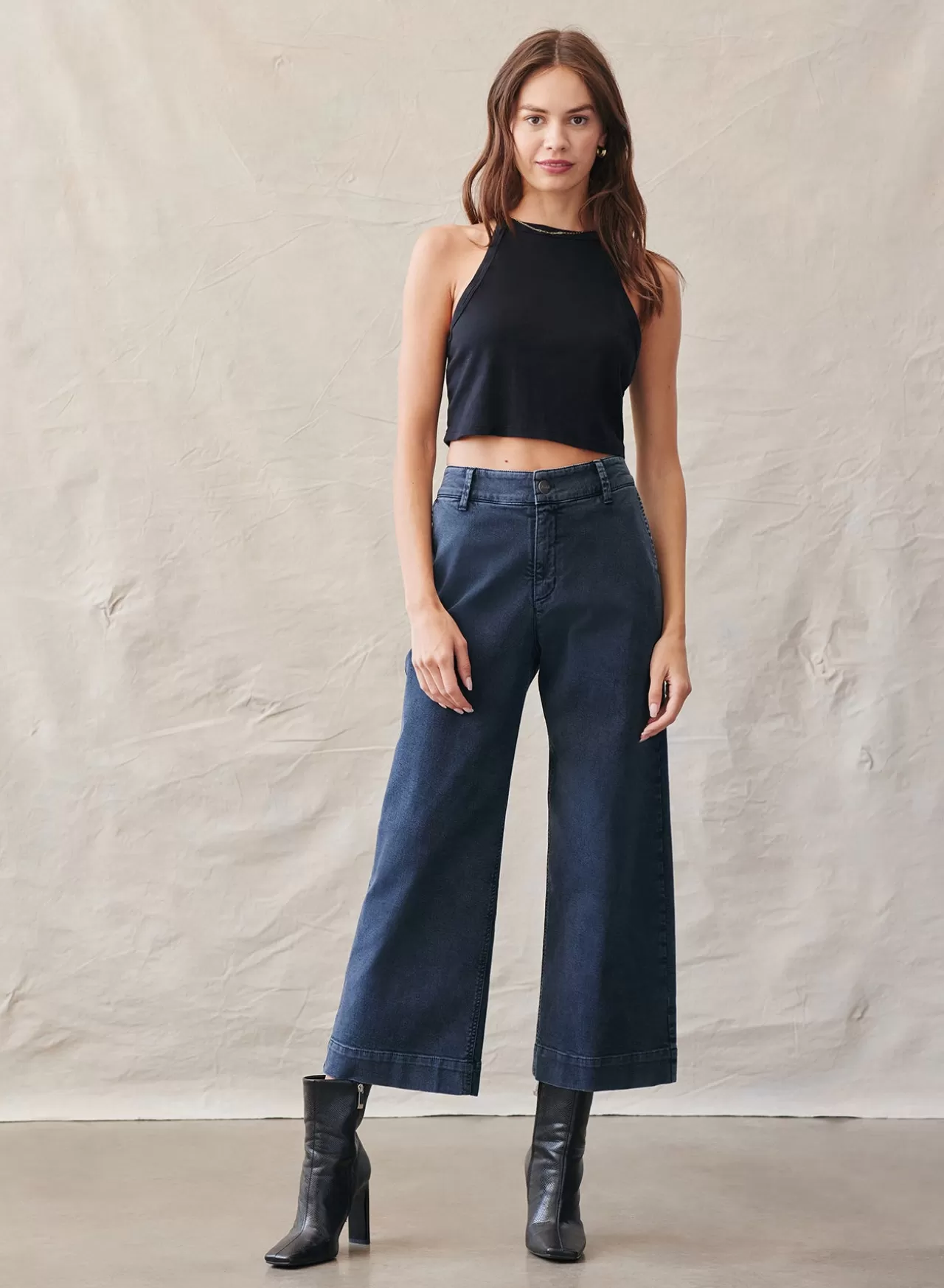 Bella Dahl Pants^Saige Wide Leg Crop - Vintage Ink
