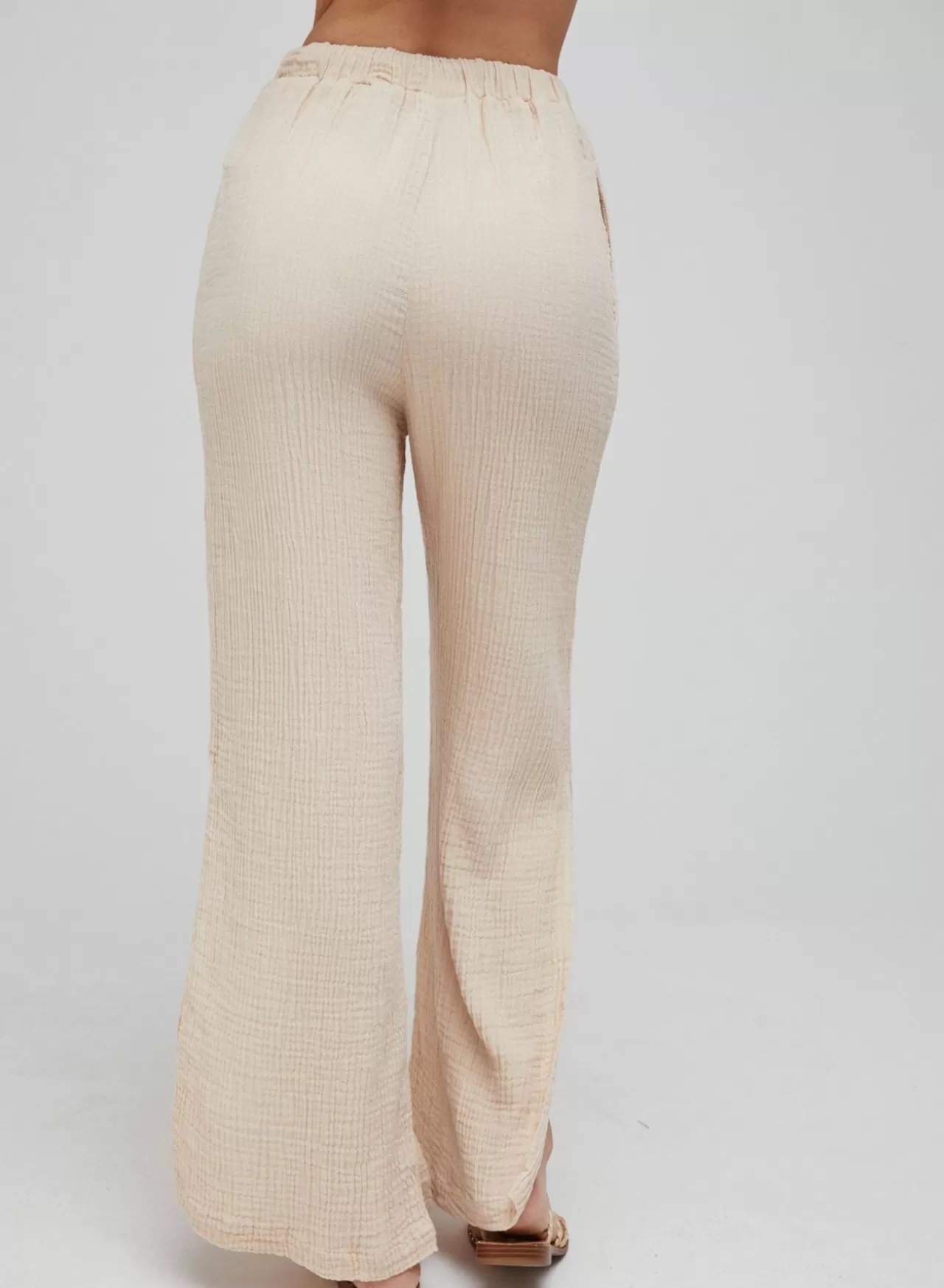 Bella Dahl Pants^Side Slit Wide Leg Pants - Sandal Wood