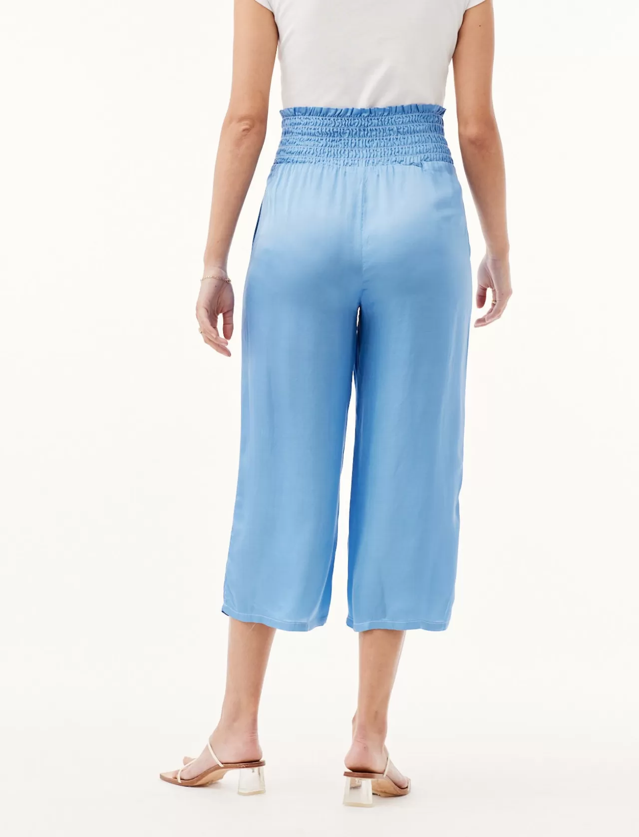 Bella Dahl Pants^Smocked Wide Leg Crop Pants - Soft Indigo