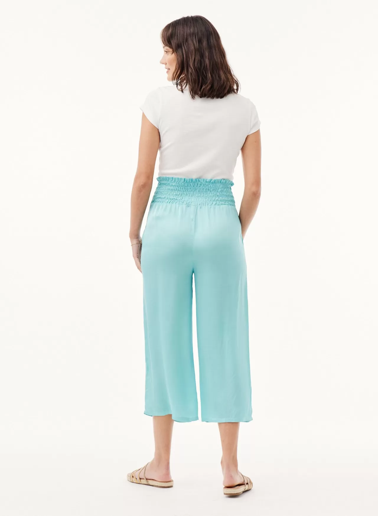 Bella Dahl Pants^Smocked Wide Leg Crop Pants - Crystal Water